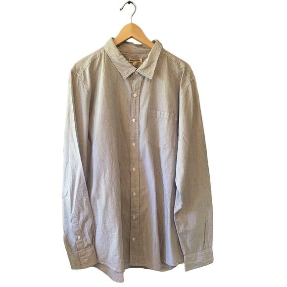 NWT Whiskey and Oak | Men’s Pinstripe Long Sleeve Button Down | Size 2XL - Picture 2 of 7